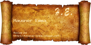 Hausner Emma névjegykártya